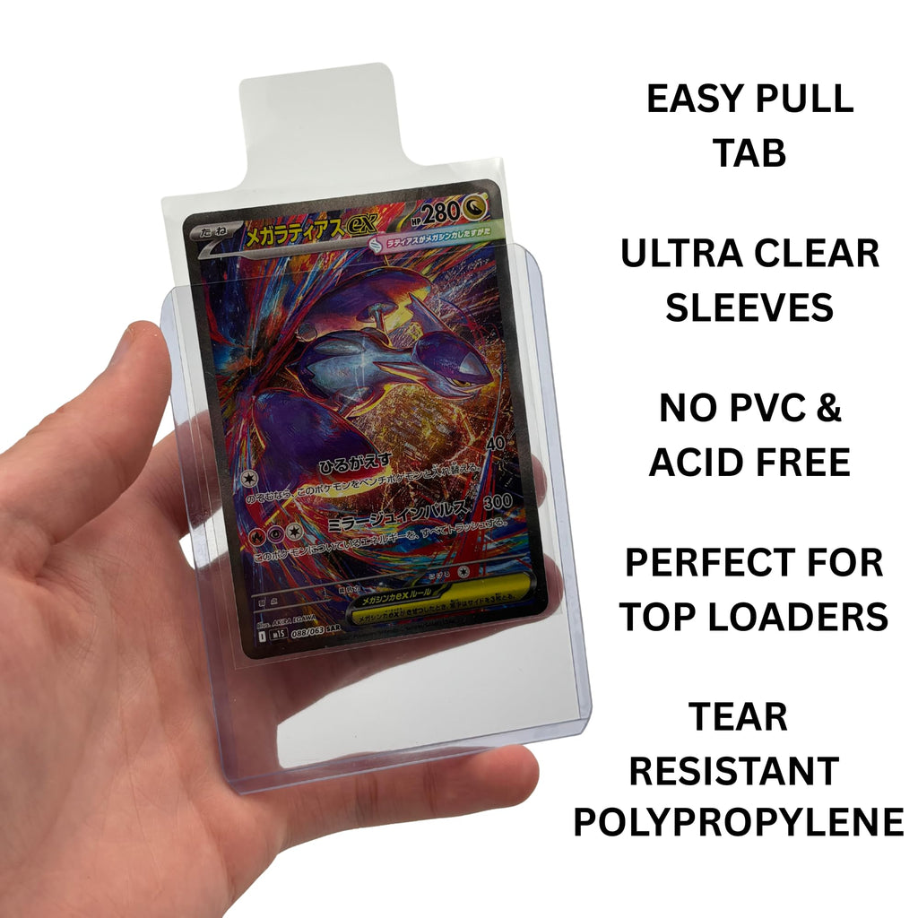 Tabbed Trading Card Sleeves 100 Pack - Case of 100
