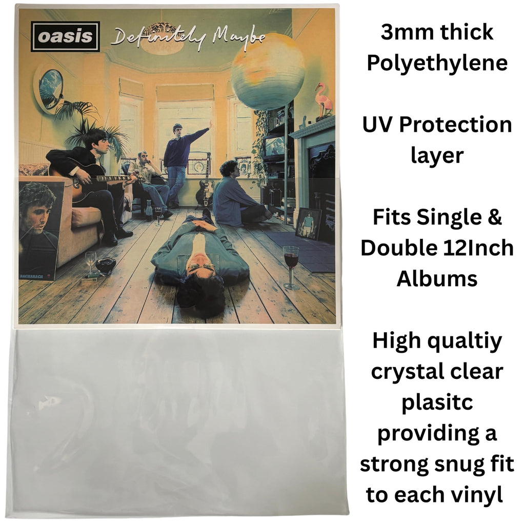 12 Inch Vinyl Record Sleeves, 100 Sleeves Per Pack - Case of 10